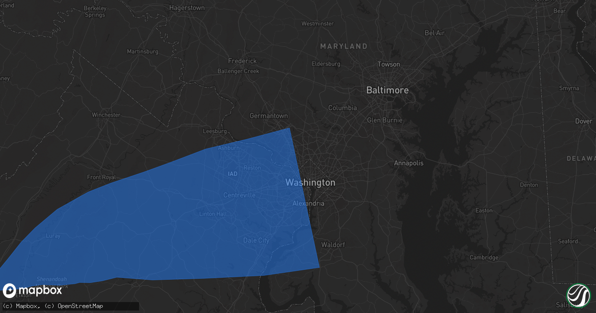Hail map in Bethesda, MD on June 19, 2025