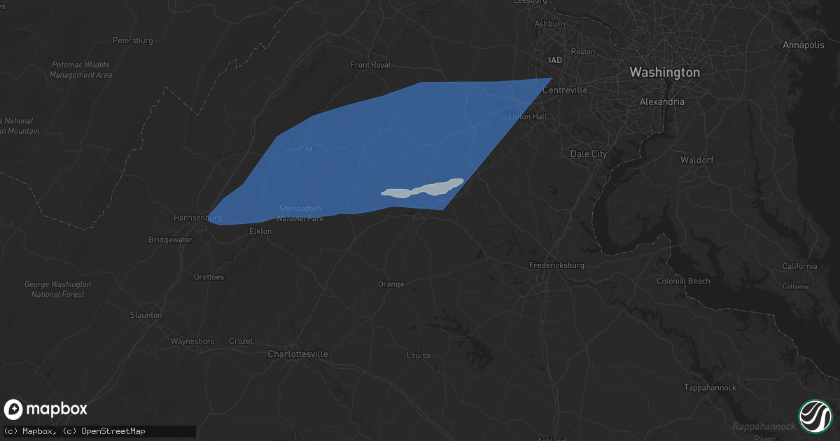 Hail map in Culpeper, VA on June 19, 2025