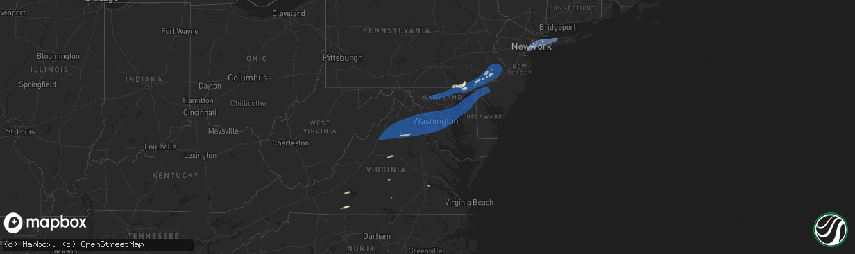 Hail map in Delaware on June 19, 2025