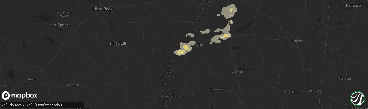Hail map in Duncan, MS on June 19, 2025