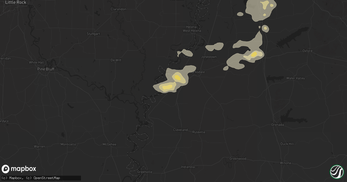 Hail map in Duncan, MS on June 19, 2025