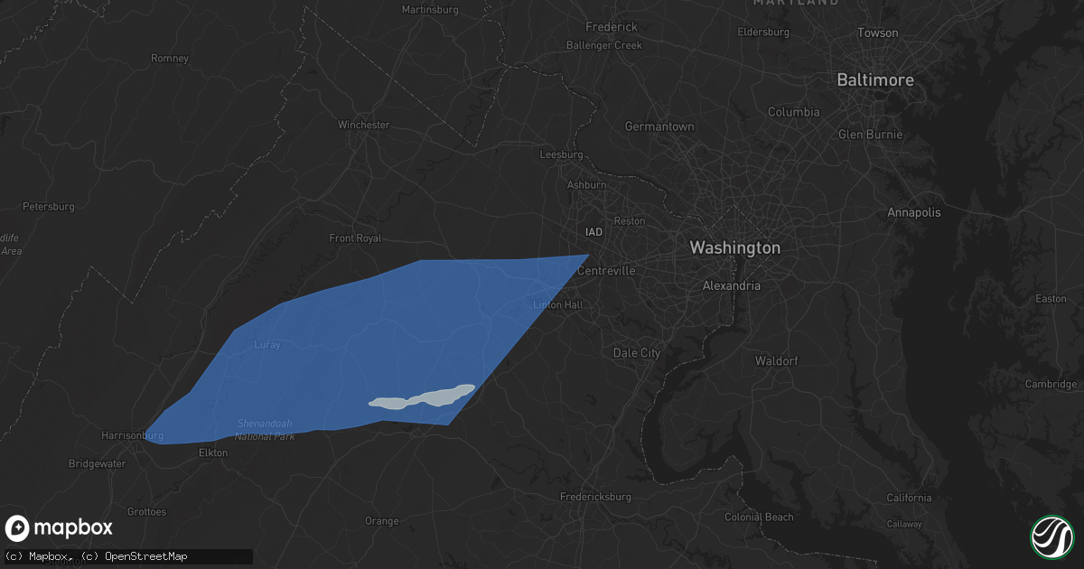 Hail map in Gainesville, VA on June 19, 2025
