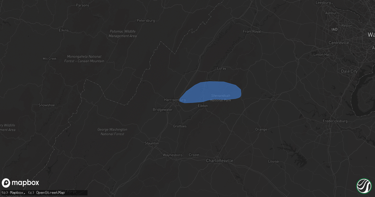 Hail map in Keezletown, VA on June 19, 2025