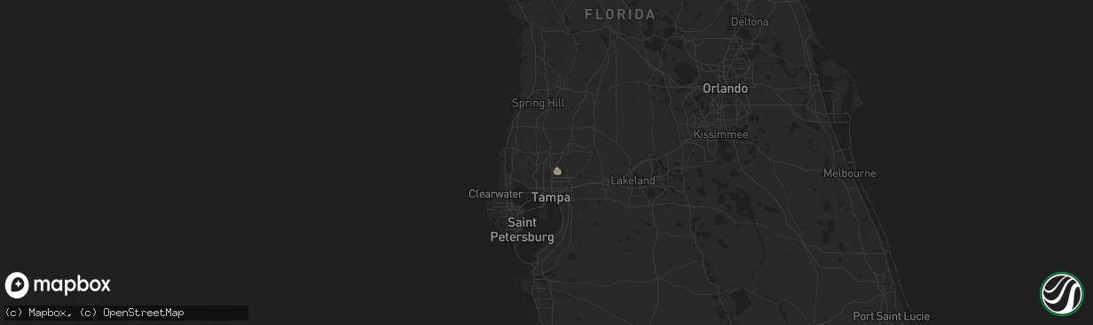 Hail map in Lutz, FL on June 19, 2025