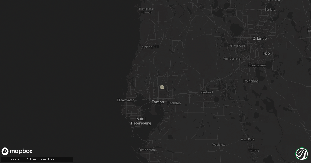 Hail map in Lutz, FL on June 19, 2025