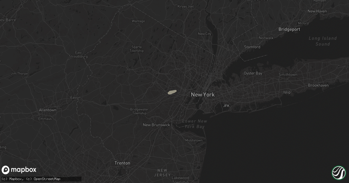 Hail map in Maplewood, NJ on June 19, 2025