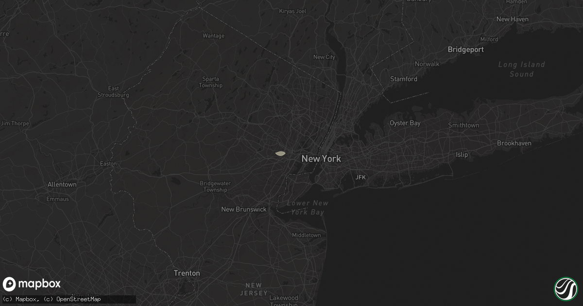 Hail map in Newark, NJ on June 19, 2025