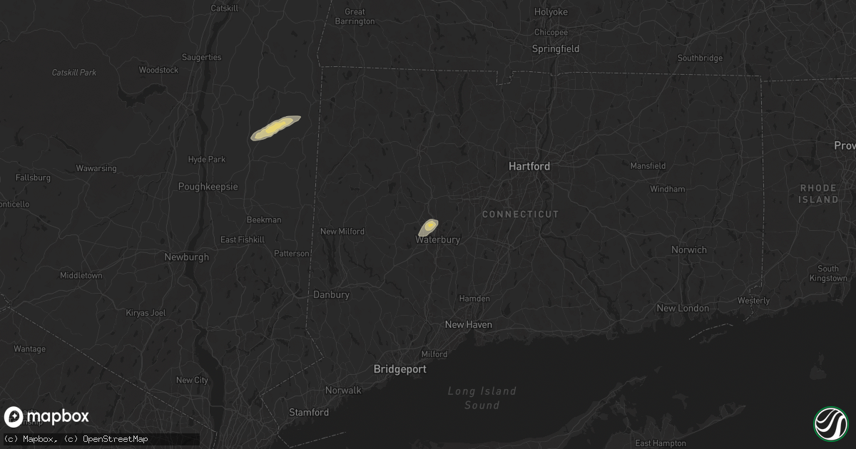 Hail map in Oakville, CT on June 19, 2025