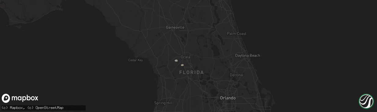 Hail map in Ocala, FL on June 19, 2025