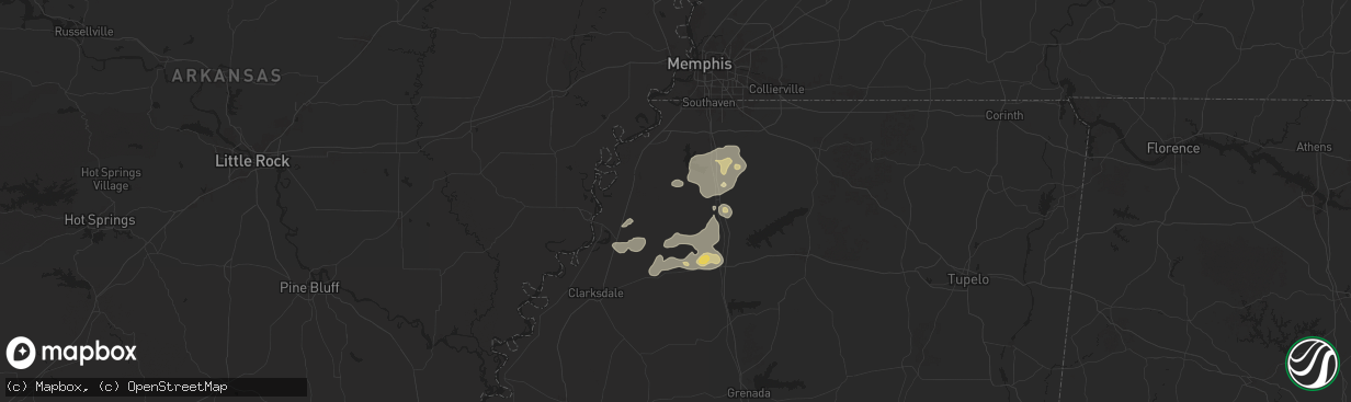 Hail map in Sarah, MS on June 19, 2025