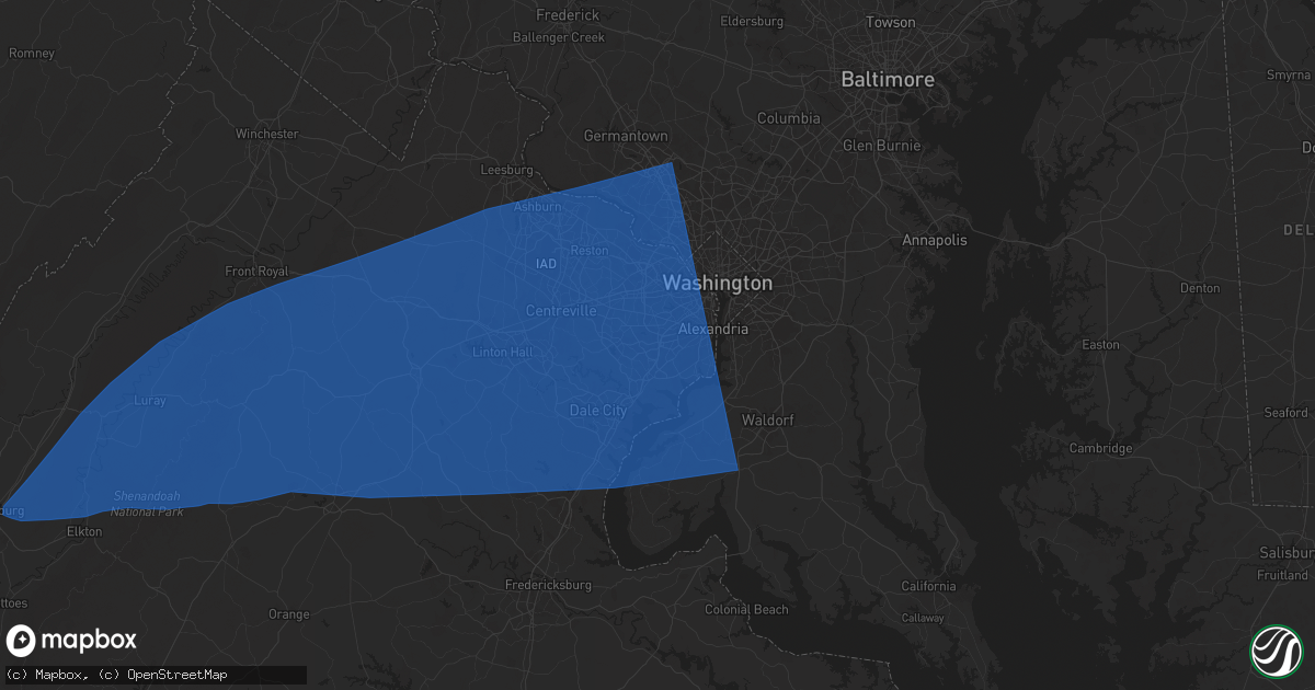 Hail map in Springfield, VA on June 19, 2025