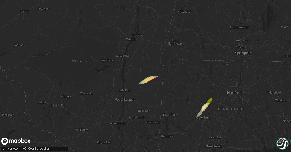Hail map in Stanfordville, NY on June 19, 2025