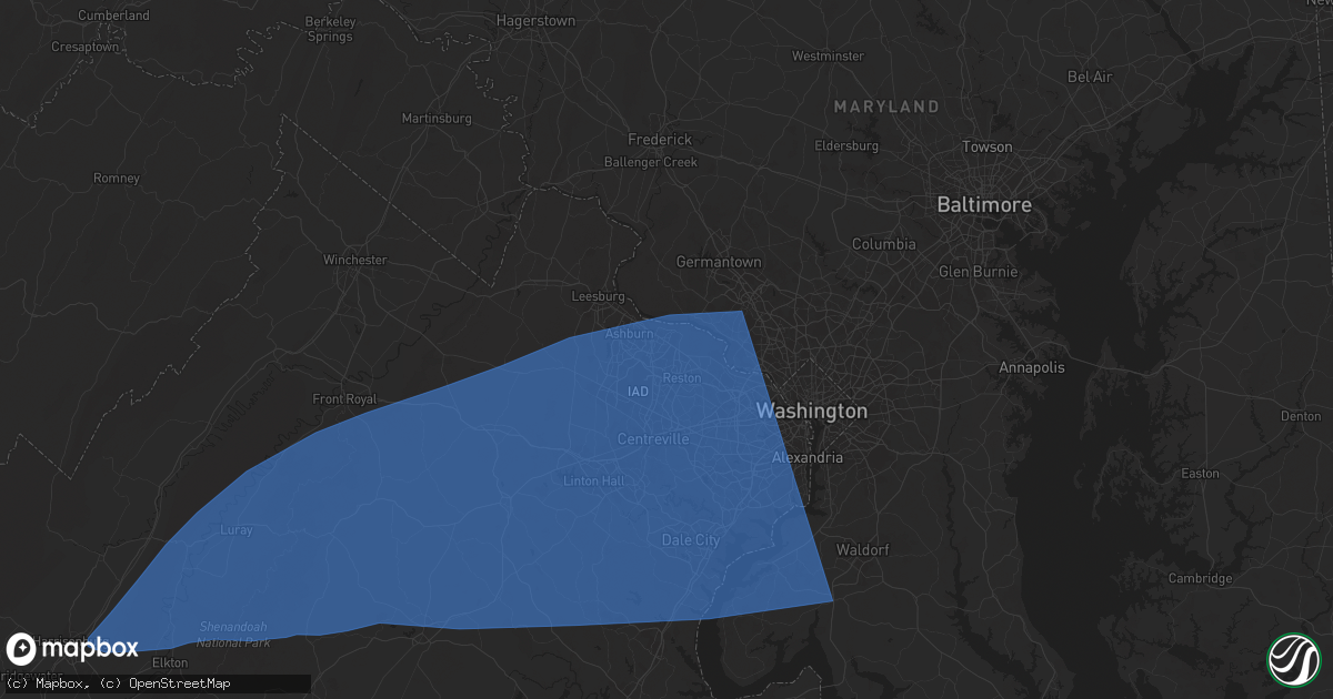 Hail map in Sterling, VA on June 19, 2025