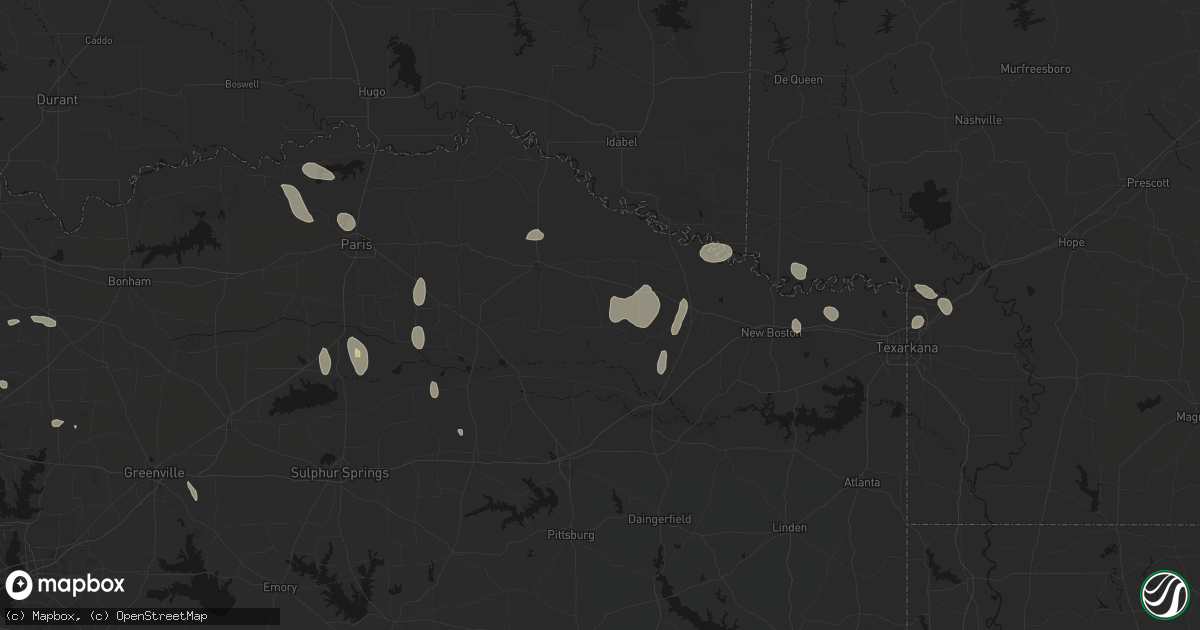 Hail map in Annona, TX on June 19, 2026