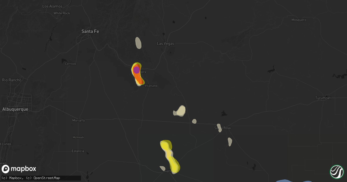 Hail map in Anton Chico, NM on June 19, 2026