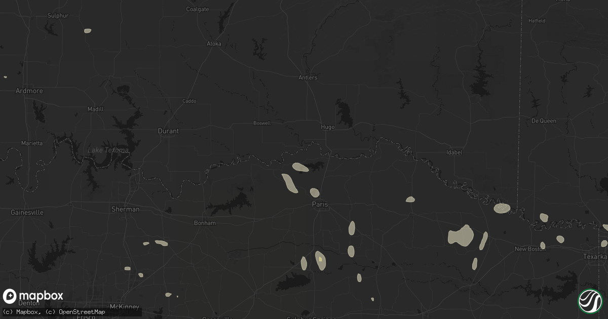 Hail map in Arthur City, TX on June 19, 2026