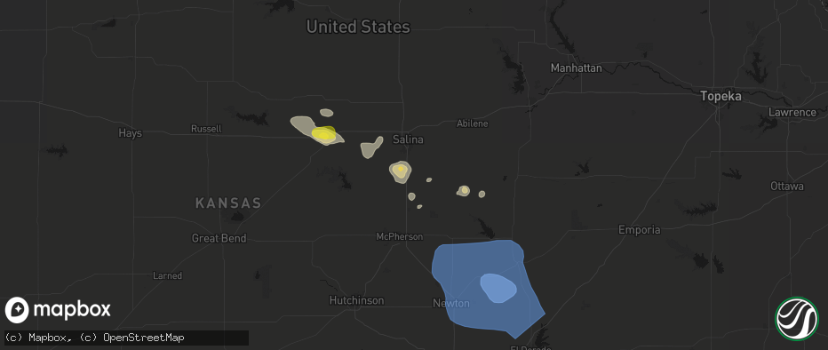 Hail map in Assaria, KS on June 19, 2026