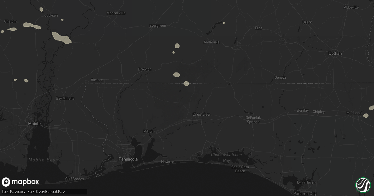 Hail map in Baker, FL on June 19, 2026