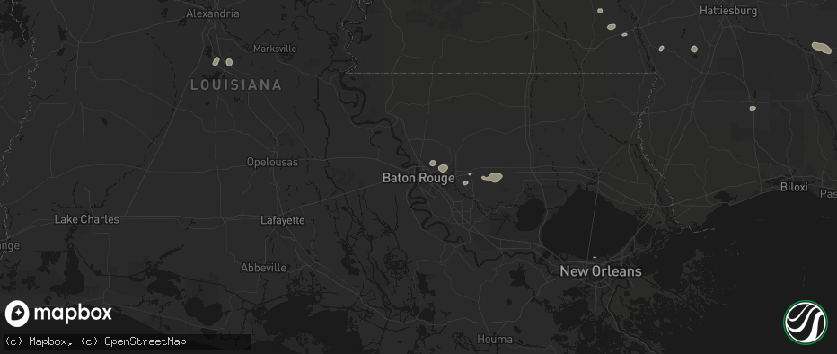 Hail map in Baton Rouge, LA on June 19, 2026