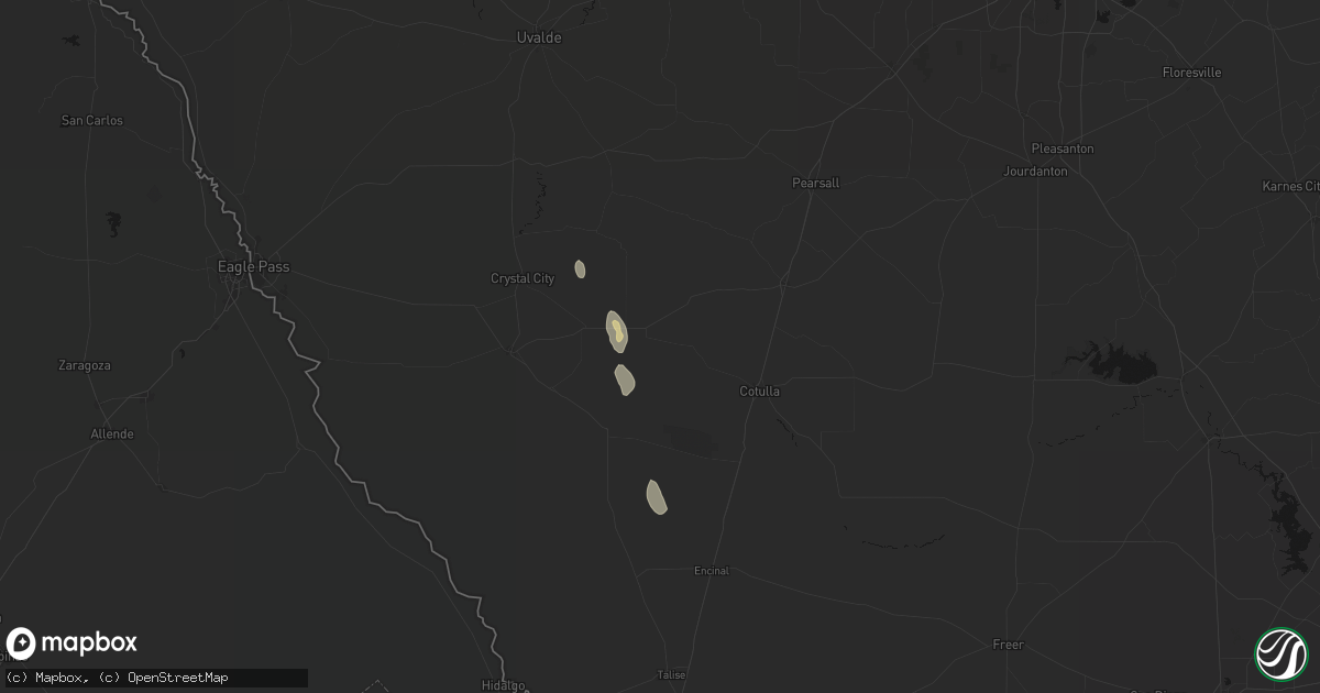 Hail map in Big Wells, TX on June 19, 2026