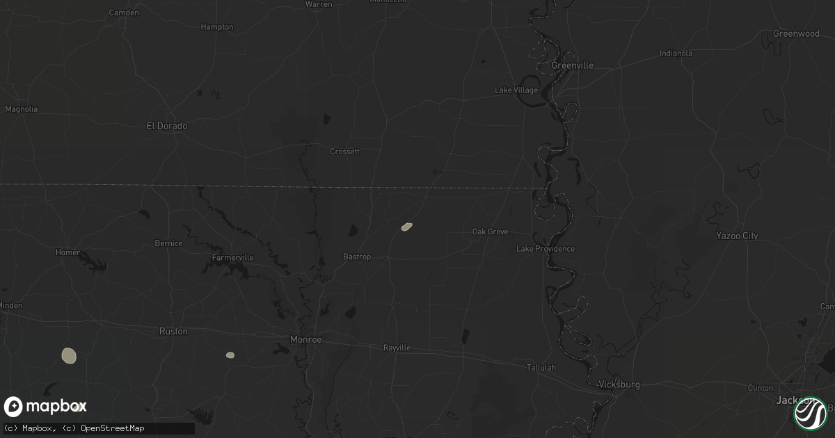 Hail map in Bonita, LA on June 19, 2026