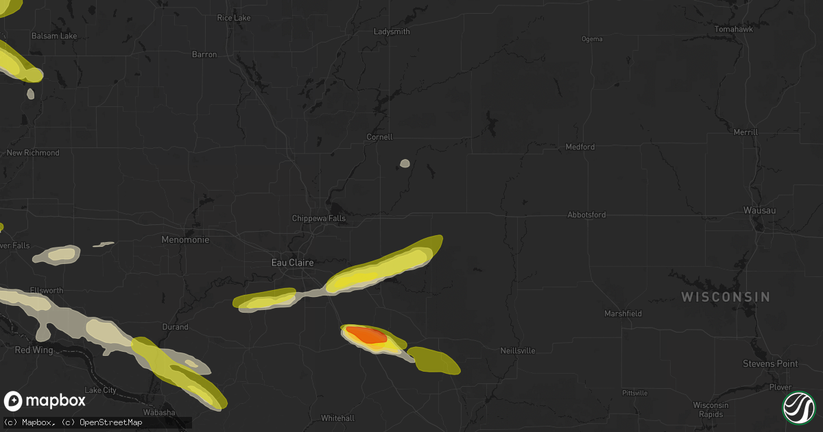 Hail map in Boyd, WI on June 19, 2026