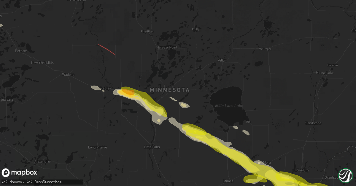 Hail map in Brainerd, MN on June 19, 2026