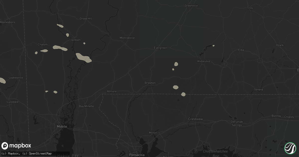 Hail map in Brewton, AL on June 19, 2026