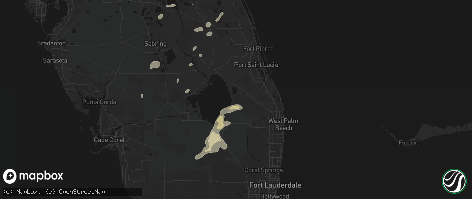 Hail map in Canal Point, FL on June 19, 2026