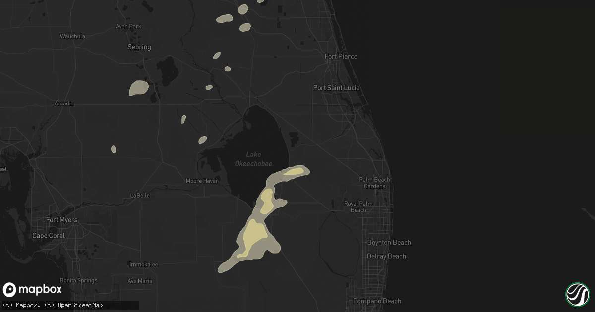 Hail map in Canal Point, FL on June 19, 2026