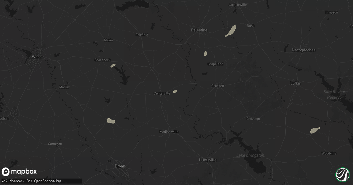 Hail map in Centerville, TX on June 19, 2026