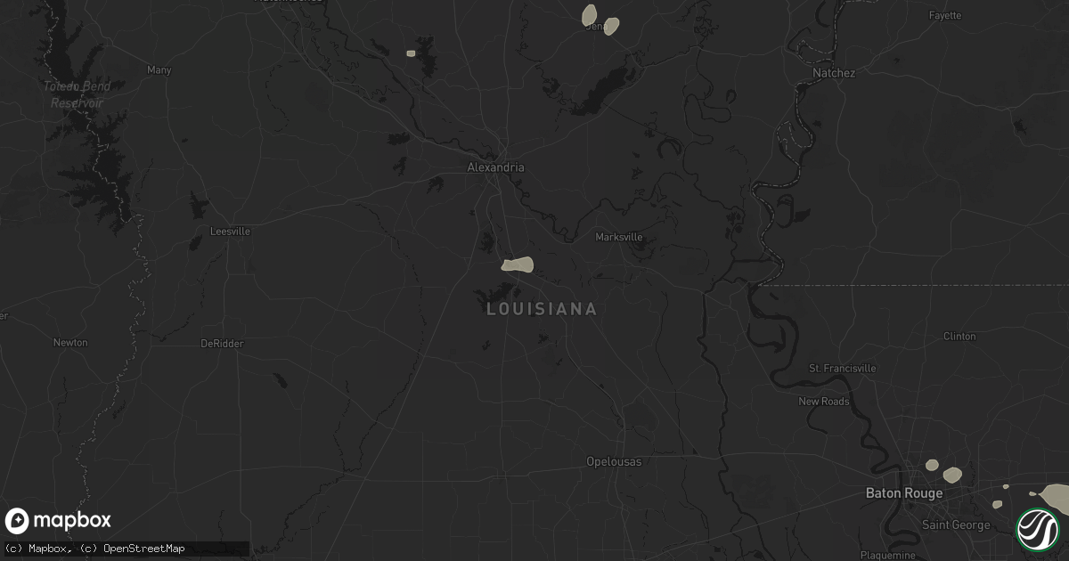 Hail map in Cheneyville, LA on June 19, 2026