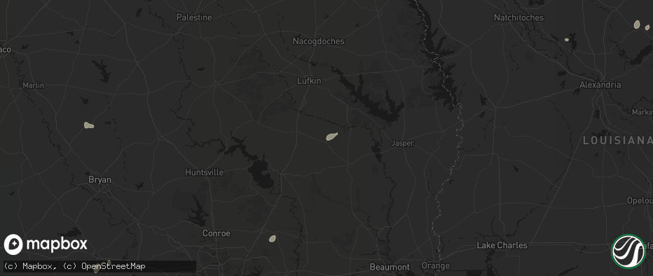 Hail map in Chester, TX on June 19, 2026