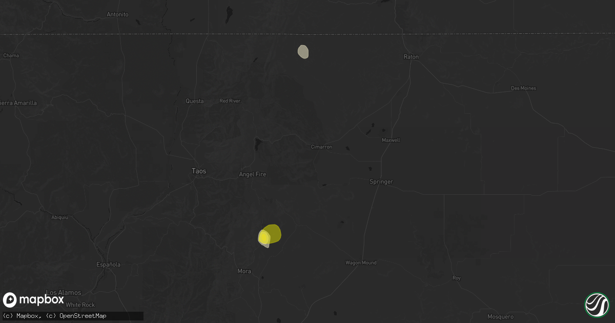 Hail map in Cimarron, NM on June 19, 2026