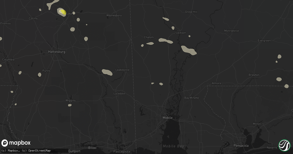 Hail map in Citronelle, AL on June 19, 2026