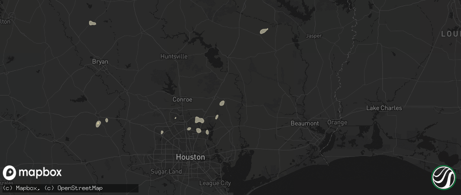 Hail map in Cleveland, TX on June 19, 2026