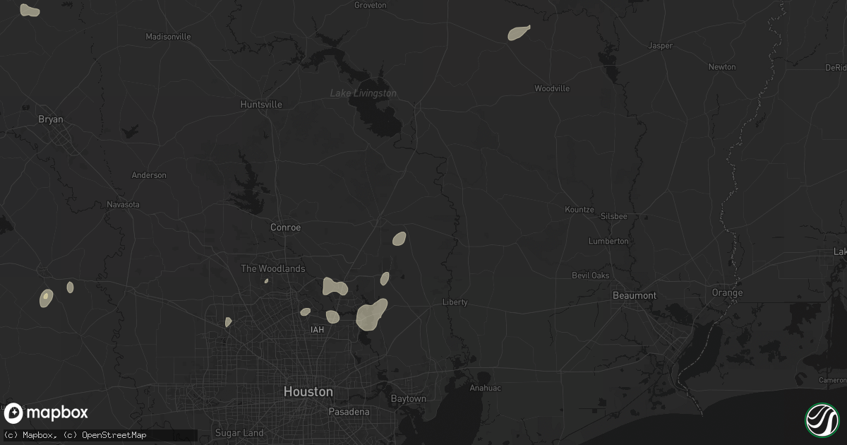 Hail map in Cleveland, TX on June 19, 2026