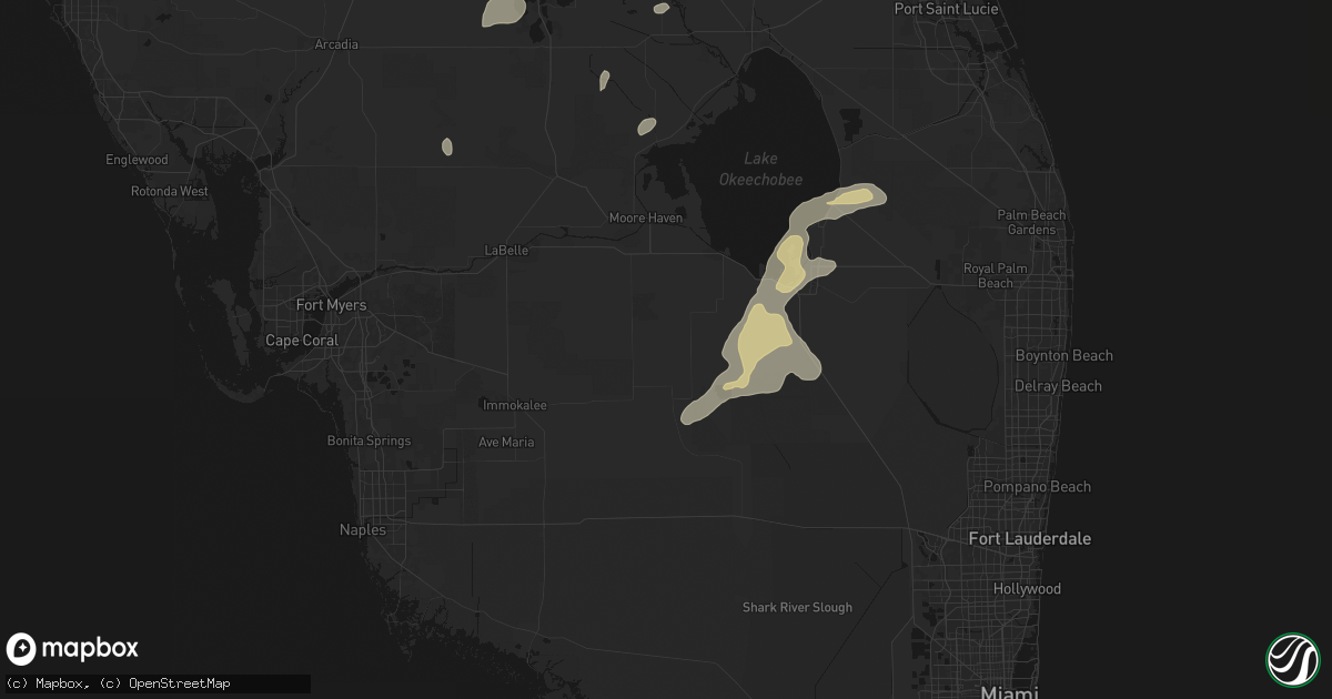 Hail map in Clewiston, FL on June 19, 2026