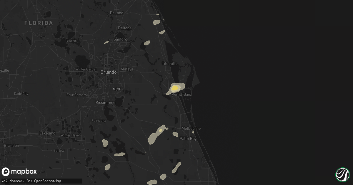 Hail map in Cocoa, FL on June 19, 2026