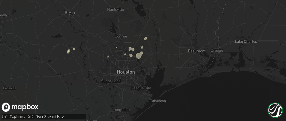 Hail map in Crosby, TX on June 19, 2026