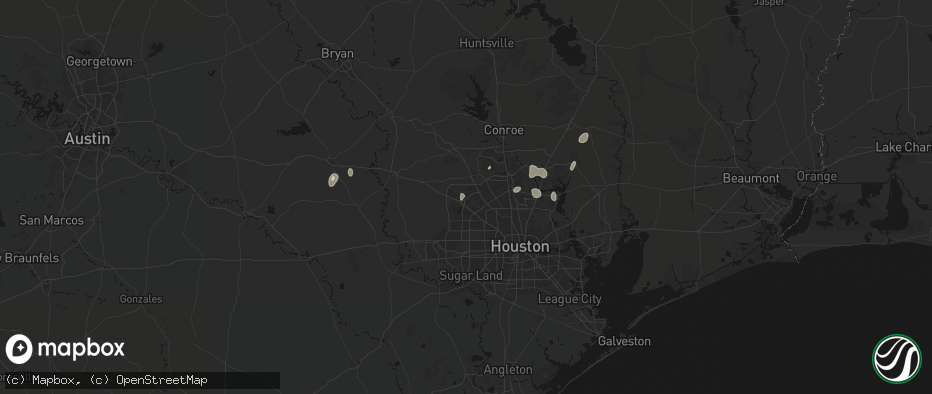 Hail map in Cypress, TX on June 19, 2026