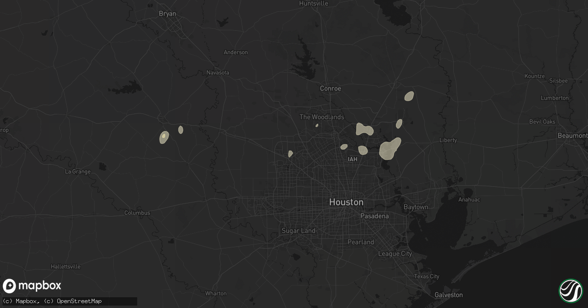 Hail map in Cypress, TX on June 19, 2026