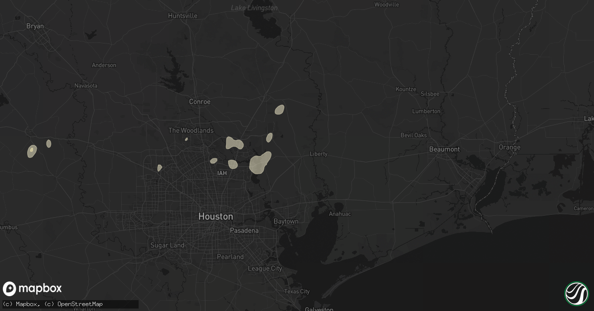 Hail map in Dayton, TX on June 19, 2026