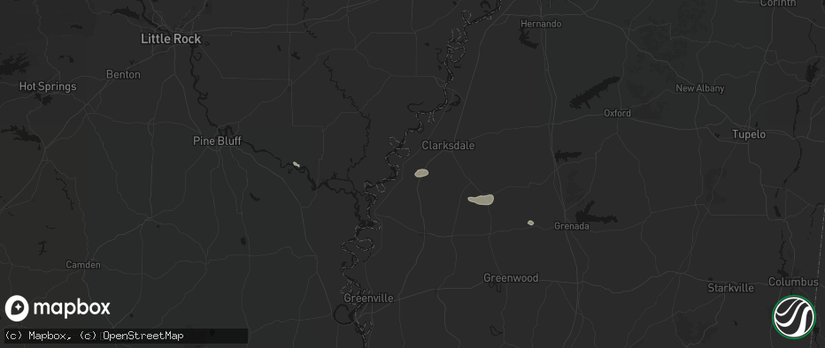 Hail map in Duncan, MS on June 19, 2026