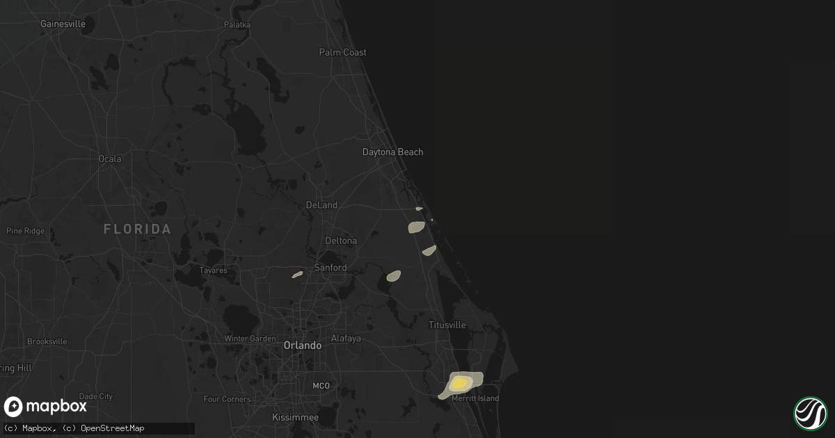 Hail map in Edgewater, FL on June 19, 2026