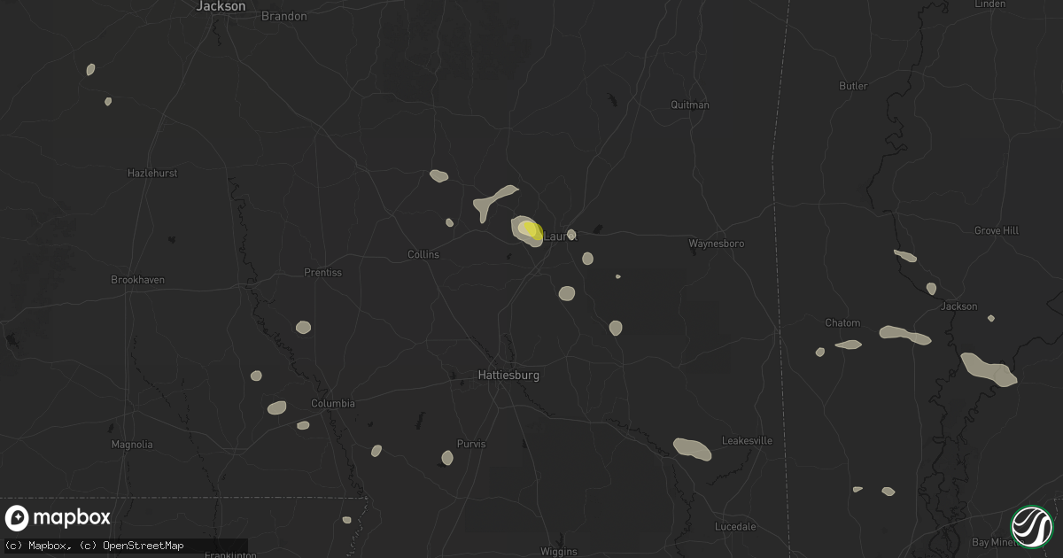 Hail map in Ellisville, MS on June 19, 2026