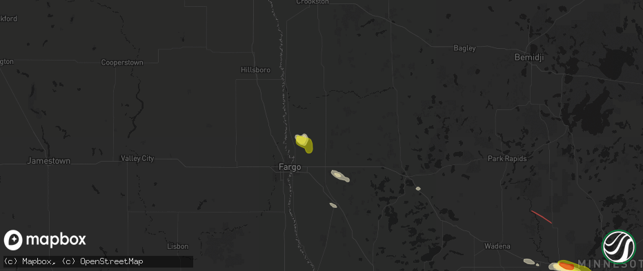 Hail map in Felton, MN on June 19, 2026