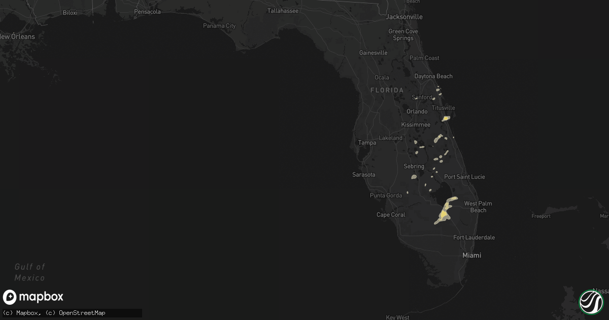 Hail map in Florida on June 19, 2026