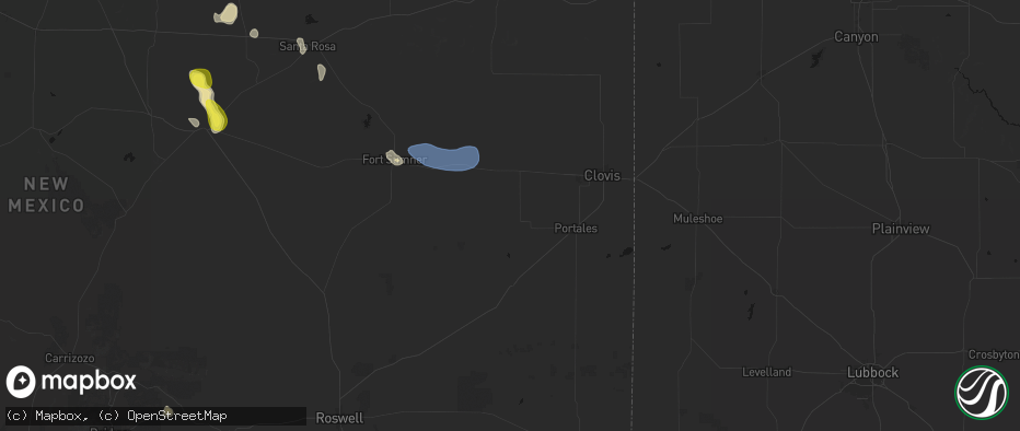 Hail map in Floyd, NM on June 19, 2026