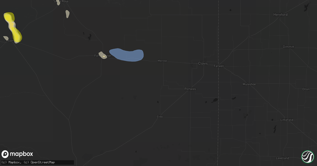 Hail map in Floyd, NM on June 19, 2026